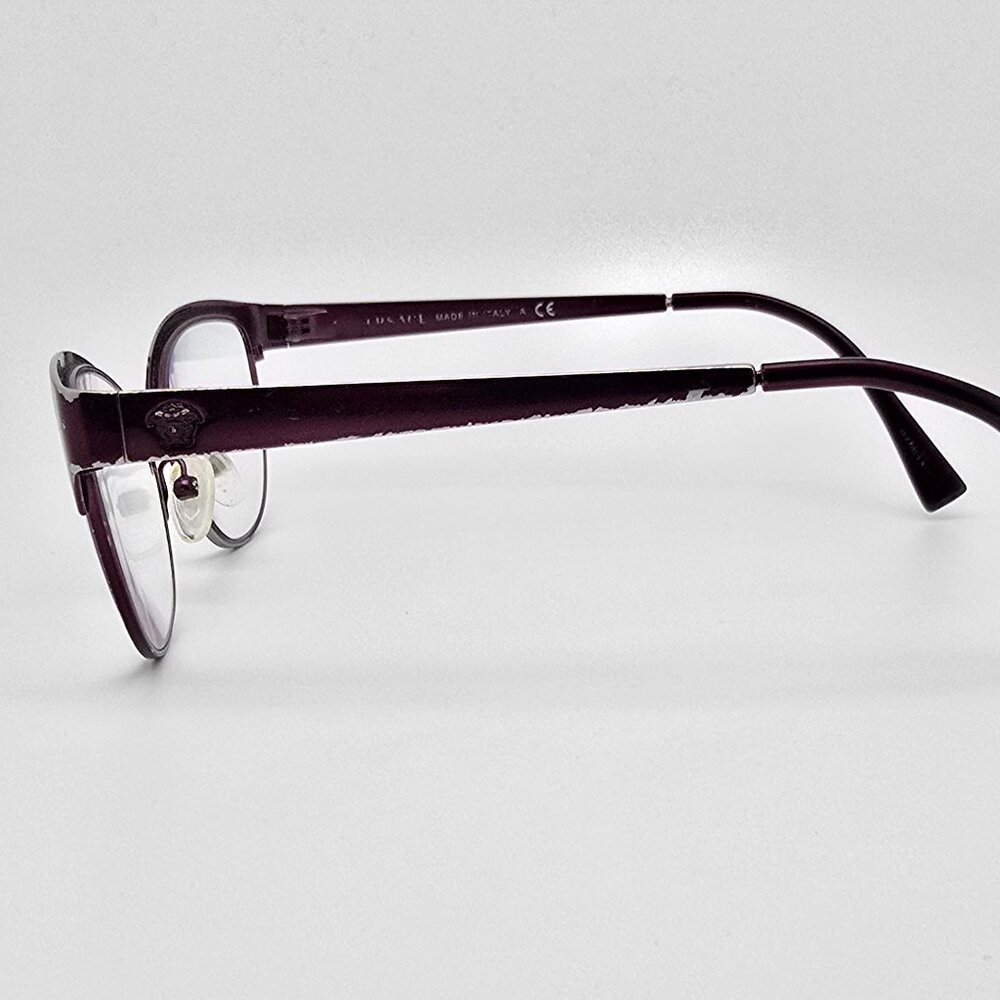 Versace Mod. 1240 1397 Plum Purple Cat Eye Eyeglasses Frame Italy 53-17-140 - Picture 3 of 14